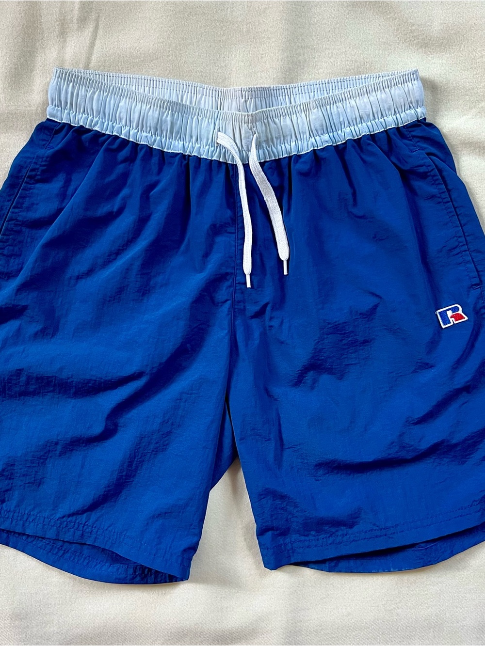 Russell Athletic Nylon Shorts Blue\White Size M
